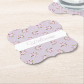 Dessous-de-verre En Papier Rétro motif floral (Incliné)