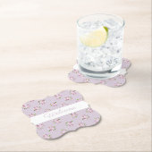 Dessous-de-verre En Papier Rétro motif floral (En situation)