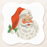 Dessous-de-verre En Papier Rétro Vintage Jolly Santa Claus de Christmas<br><div class="desc">Dessous de verre en papier avec une image festive et rétro. Le vieux Père Noël Jolly avec ses joues rousses et son sourire chaleureux et amical. Un peu de nostalgie de l'ancienne école pour les vieux temps,  cette image rappelle les souvenirs des célébrations du passé de Noël.</div>