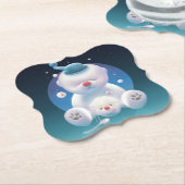 Dessous-de-verre En Papier Rêve de Bichon Ice Shaver (Incliné)