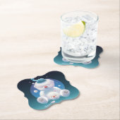 Dessous-de-verre En Papier Rêve de Bichon Ice Shaver (En situation)