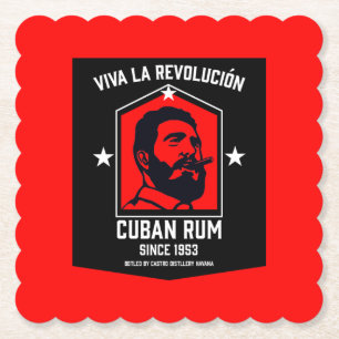Dessous-de-verre En Papier Révolution des buveurs de rhum Libre à Cuba