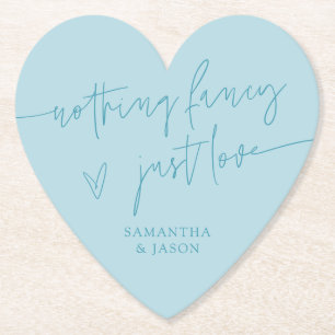 Dessous-de-verre En Papier Rien de Fantaisie Juste Amour Turquoise Mariage