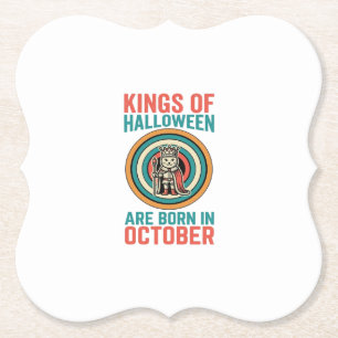 Dessous-de-verre En Papier Rois d'Halloween octobre Anniversaire Vintage Shir