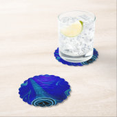 Dessous-de-verre En Papier Rolling Blue : Le Bowling Classique (En situation)