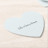 Dessous-de-verre En Papier Romantic Blue Life is but a dream (Incliné)