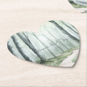 Dessous-de-verre En Papier Romantic Enchanted Forest Wedding (Incliné)