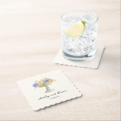 Dessous-de-verre En Papier Romantic Tuscan Garden Urn with Flowers Wedding (En situation)