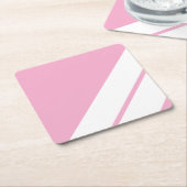 Dessous-de-verre En Papier rose blanc (Incliné)