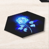 Dessous-de-verre En Papier Rose bleu brûlant (Incliné)