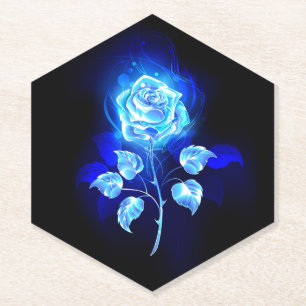 Dessous-de-verre En Papier Rose bleu brûlant