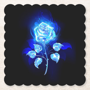 Dessous-de-verre En Papier Rose bleu brûlant