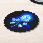 Dessous-de-verre En Papier Rose bleu brûlant (Incliné)