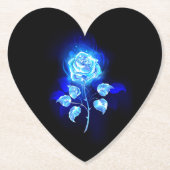 Dessous-de-verre En Papier Rose bleu brûlant (Devant)