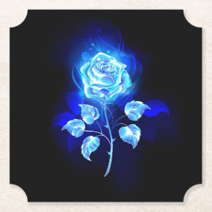 Dessous-de-verre En Papier Rose bleue brûlante