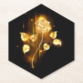Dessous-de-verre En Papier Rose d'or ( rose d'or ) (Devant)