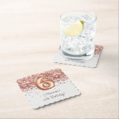 Dessous-de-verre En Papier Rose Gold 6e fête d'anniversaire (En situation)