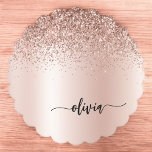Dessous-de-verre En Papier Rose Gold - Parties scintillant rose pâle Nom du m<br><div class="desc">Rose Gold - Blush Pink Faux Foil Parties scintillant à étincelles métalliques brossé Monogramme en métal Nom Dessous de verre en papier. Cela fait le cadeau parfait de remise de diplômes, anniversaire, mariage, douche nuptiale, anniversaire, baby shower ou bachelorette pour quelqu'un qui aime le luxe glam et les styles chic....</div>