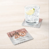 Dessous-de-verre En Papier Rose Gold Silver 30e fête d'anniversaire (En situation)