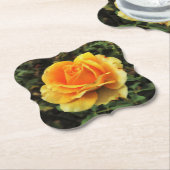 Dessous-de-verre En Papier Rose jaune dans la nature (Incliné)