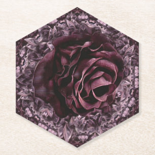 Dessous-de-verre En Papier Rose Mandala