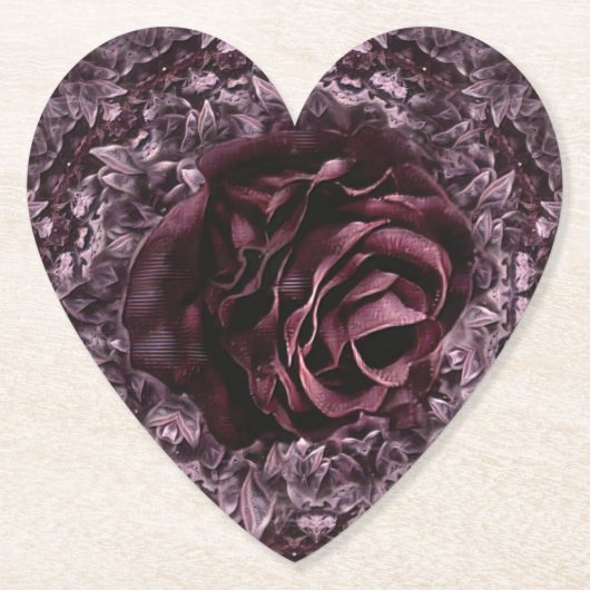 Dessous-de-verre En Papier Rose Mandala (Devant)