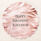 Dessous-de-verre En Papier Rose rose blanc Zebra Animal (Devant)