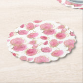 Dessous-de-verre En Papier Roses roses (Incliné)