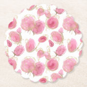 Dessous-de-verre En Papier Roses roses (Devant)