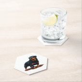 Dessous-de-verre En Papier Rottweiler Le Gent (En situation)