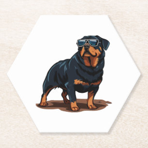 Dessous-de-verre En Papier Rottweiler Le Gent