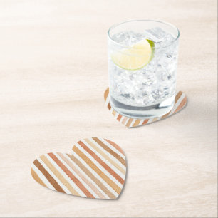 Dessous-de-verre En Papier Rouge aux Lignes de Citrouille Latte