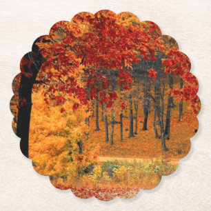 Dessous-de-verre En Papier Route d'automne