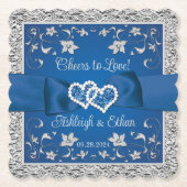 Dessous-de-verre En Papier Royal Blue, Grey encourage à l'amour ! (Devant)