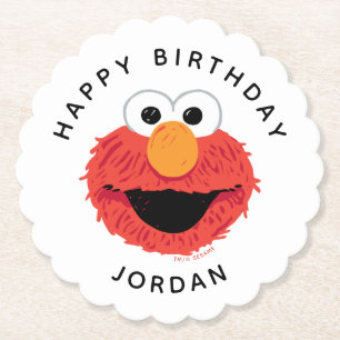 Dessous-de-verre En Papier Rue Sésame   Elmo Birthday Chalkboard