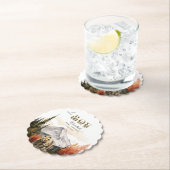 Dessous-de-verre En Papier Rustic Bear Adventure Baby shower "Oh Boy" (En situation)