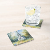 Dessous-de-verre En Papier Rustic Church Path in Wildflower Meadow (En situation)