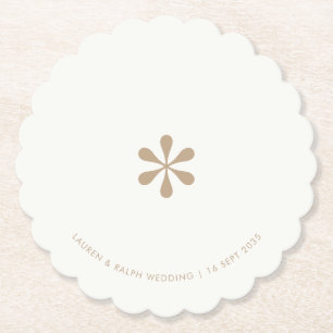 Dessous-de-verre En Papier Sable Beige   Coasters Papier Couple Chic Simple
