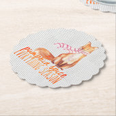 Dessous-de-verre En Papier Saison citrouille épice assis Fox (Incliné)