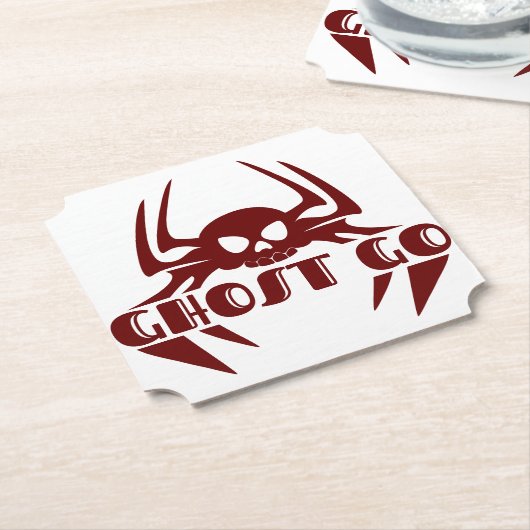 Dessous-de-verre En Papier Saison Éffrayante de Ghost Go (Incliné)
