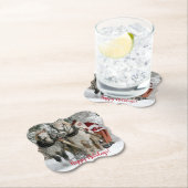 Dessous-de-verre En Papier Santa Claus Carriage Noël (En situation)