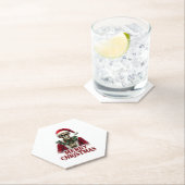 Dessous-de-verre En Papier Santa Claus Skeleton Outfit Skull Funny Christmas (En situation)