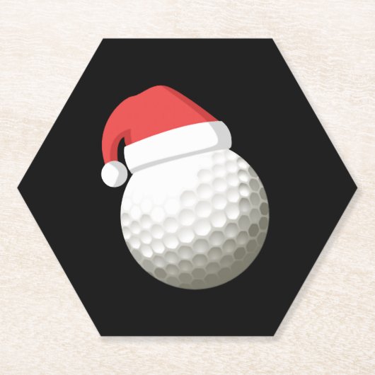 Dessous-de-verre En Papier Santa Hat Christmas Golf (Devant)
