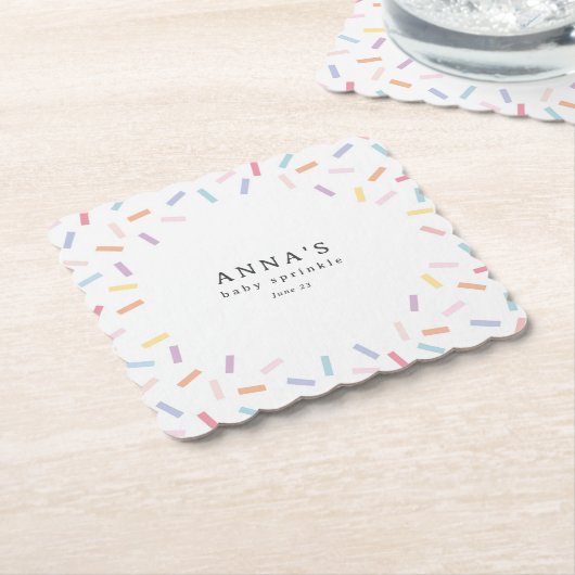 Dessous-de-verre En Papier Saupoudrer Bébé (Incliné)