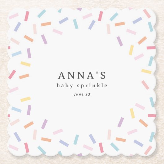 Dessous-de-verre En Papier Saupoudrer Bébé (Devant)