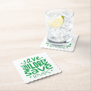 Dessous-de-verre En Papier Sauver les enfants, sauver des vies