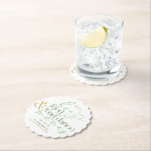 Dessous-de-verre En Papier Sauvez la date Green Booze Aliments Mauvais Danse  (En situation)