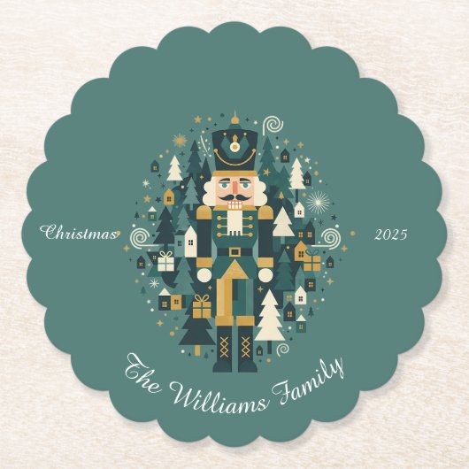 Dessous-de-verre En Papier Scandinavian Christmas Nutcracker (Devant)