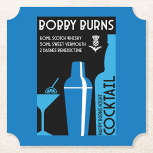 Dessous-de-verre En Papier Scottish Bobby Burns Whiskey Cocktail
