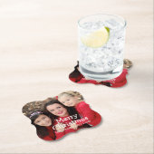 Dessous-de-verre En Papier Scripts blancs personnalisés Joyeux Noël Photo (En situation)